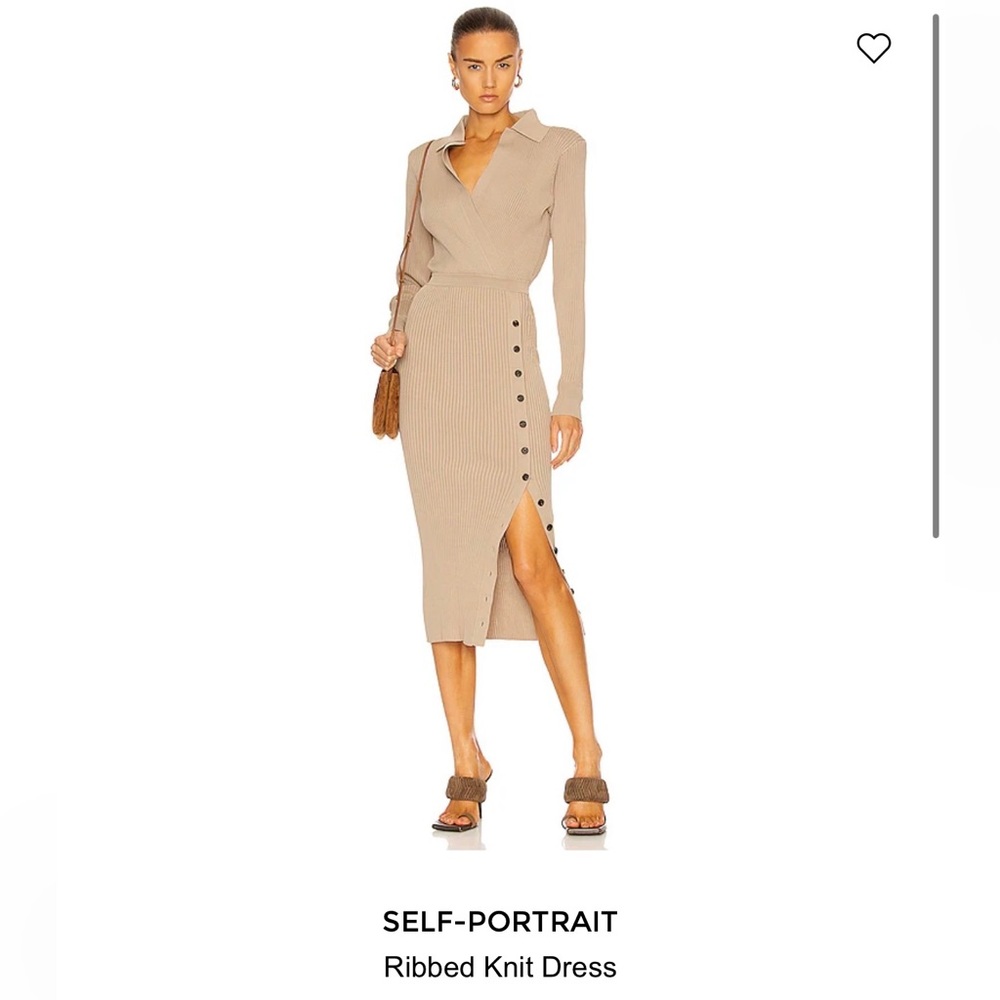 Self Portrait Ribbed Knit Dress